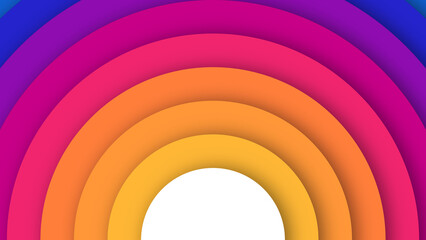 Abstract Rainbow Colorful Radial Circle Layers Background Design