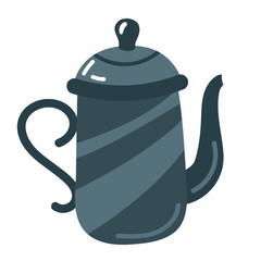 coffee in gray teapot