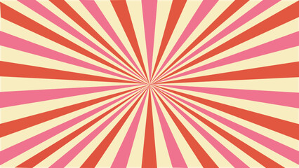 Vintage sunburst striped background vector illustration.