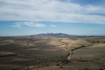 Paisaje montañoso de la sierra de cadiz