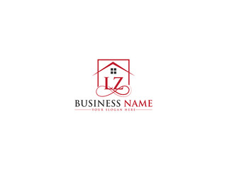 Premium Real Estate LZ Logo Symbol, Building Lz l z Luxury House Logo Design For You - obrazy, fototapety, plakaty