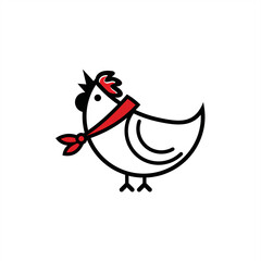 a very creative chicken logo that can be used for cafe logos or other restaurants