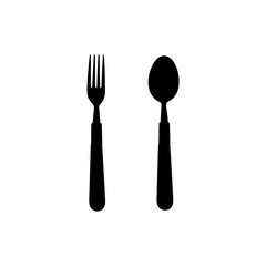 Fork and spoon icon. Simple style poster background symbol. Fork and spoon brand logo design element. Fork and spoon t-shirt printing. vector for sticker.