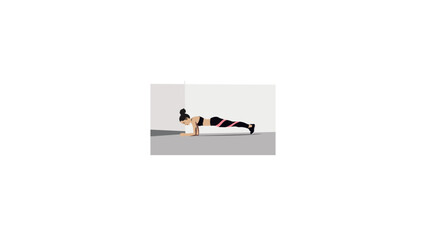 A women doing plank.