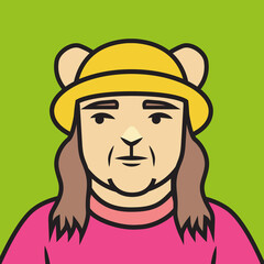 Doug cool cat hipster millennial character icon avatar