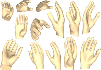 Fototapeta premium set of hand gestures