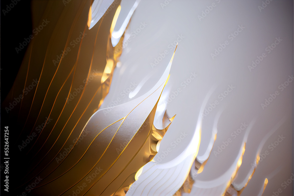 Sticker Abstract Golden Marshmallows generative art