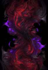 Swirls of purple black and red abstract pattern generative art