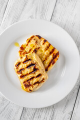 Portion of Halloumi cheese