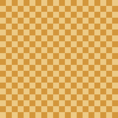 Mustard-coloured plaid pattern from the 60s, 70s. Factory textiles. yellow square background