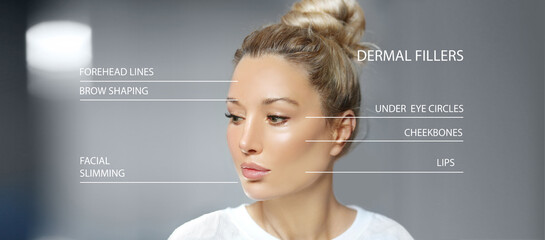 dermal filler treatments .Hyaluronic acid injections for specific areas.Correct wrinkles.