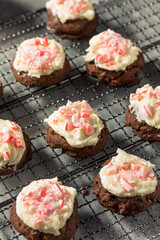 Homemade Peppermint Candycane Chocolate Cookies