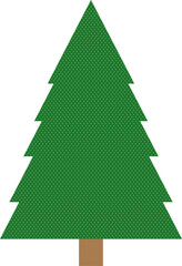 Fototapeta premium Green Polka Dot Pattern Cute Christmas Holiday Festive Tree Transparent Clipart 