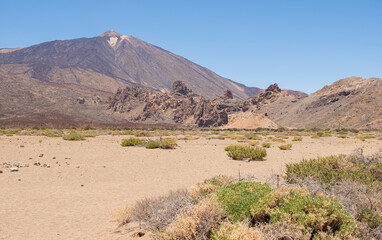 Teide National Park, desert view near the summit. Island of Tenerife. Canary Islands, Spain.