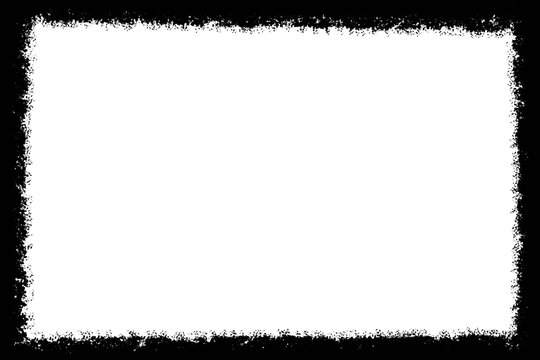 Use this border or frame with your digital art, photographs, illustrations, websites, print and other graphics. Grunge style worn and faded edges. Transparent PNG image.