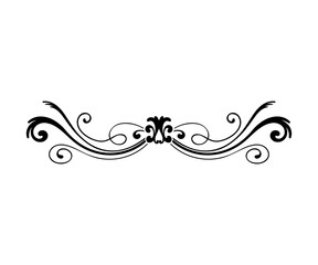 Elegant hand-drawn calligraphic vignette. Abstract pattern for decorating covers, books, postcards.