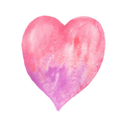 watercolor soft pink heart