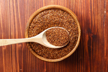 Rooibos tea. Natural ingredients of Rooibos tea. Selective focus.