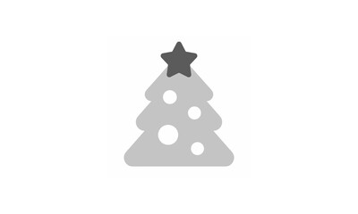 christmas tree icon vector illustration Black and white and decorative elements. Christmas holiday 