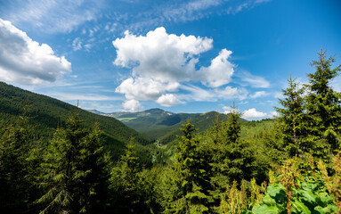 clouds over the mountains