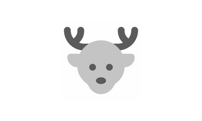 reindeer icon vector illustration Black and white and decorative elements. Christmas holiday 