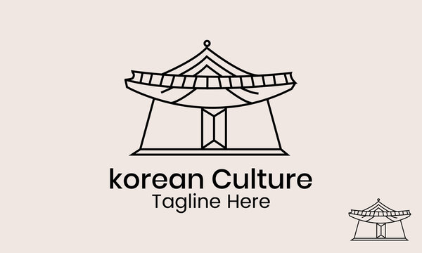 Korean Culture Logo Design Template. Korean Home Logo Design.