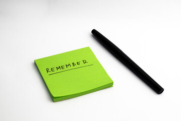 Concept: taking a note to remember something