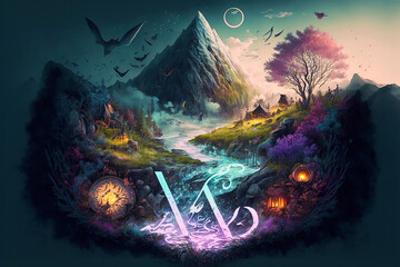 Sigils and Magic Landscape Art