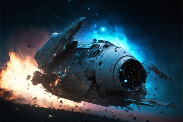Obraz na płótnie Canvas Starships and battleships in the space, bacground