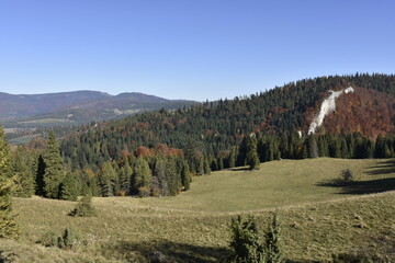 Małe Pieniny, jesień, park, przyroda, szlaki, góry, 