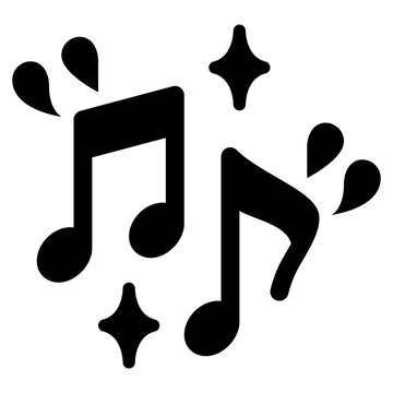 music notes solid icon