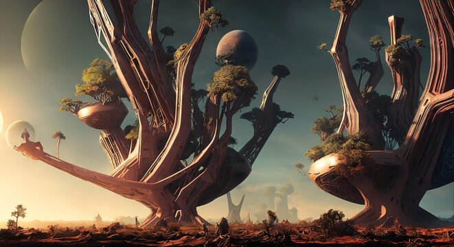 Alien vista, made by AI, artificial intelligence