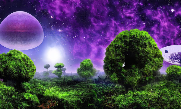 Alien vista, made by AI, artificial intelligence