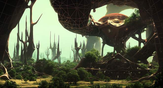 Alien vista, made by AI, artificial intelligence