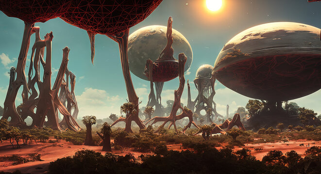 Alien vista, made by AI, artificial intelligence