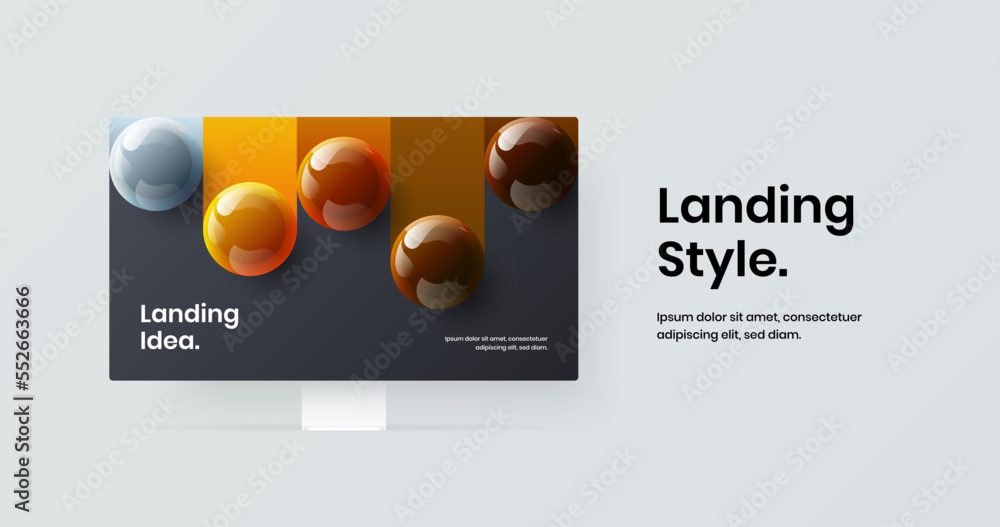 Poster abstract website vector design illustration. simple desktop mockup site layout.