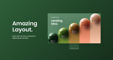 Bright website screen vector design layout. Amazing display mockup landing page concept.