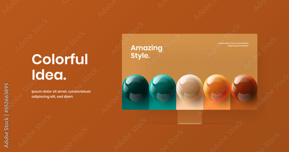 Poster modern desktop mockup site layout. unique website screen design vector illustration.
