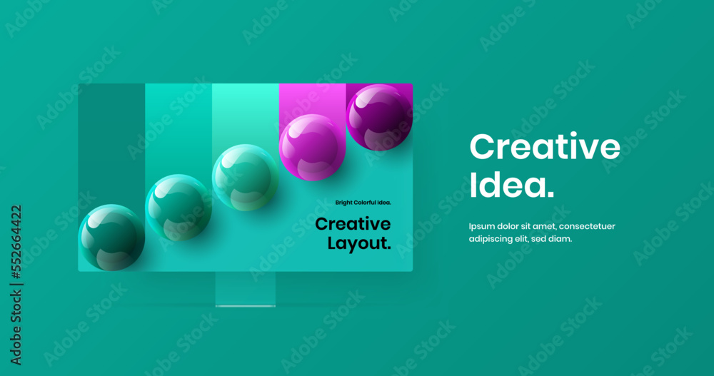 Aufkleber abstract computer monitor mockup site illustration. clean web banner vector design layout.