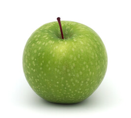 Pomme verte  Granny Smith parfaite isolée sur fond blanc