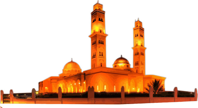 mosque Masjid at night