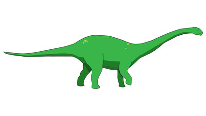 A green Sauropod Dinosaur illustration