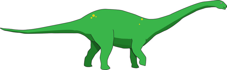 A green Sauropod Dinosaur illustration