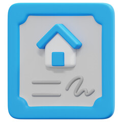 certificate 3d render icon illustration