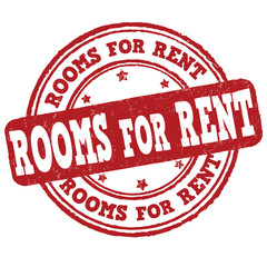 Rooms for rent grunge rubber stamp