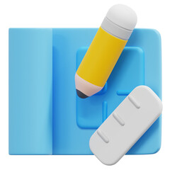 sketch 3d render icon illustration