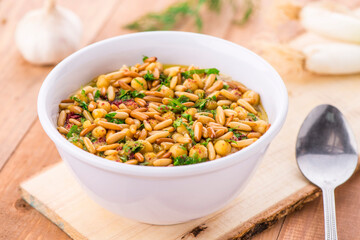Spicy gesture snack served in dish isolated on table side view of arabic food