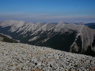 View towards Nahahi Ridge at the summit of Mount Glasgow North East Peak