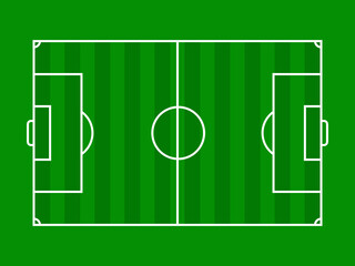 シンプルサッカーコート：緑縞