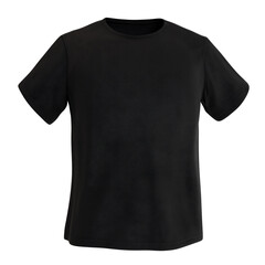 plain t-shirt mockup blank design black shirt on gray background 3D illustration
